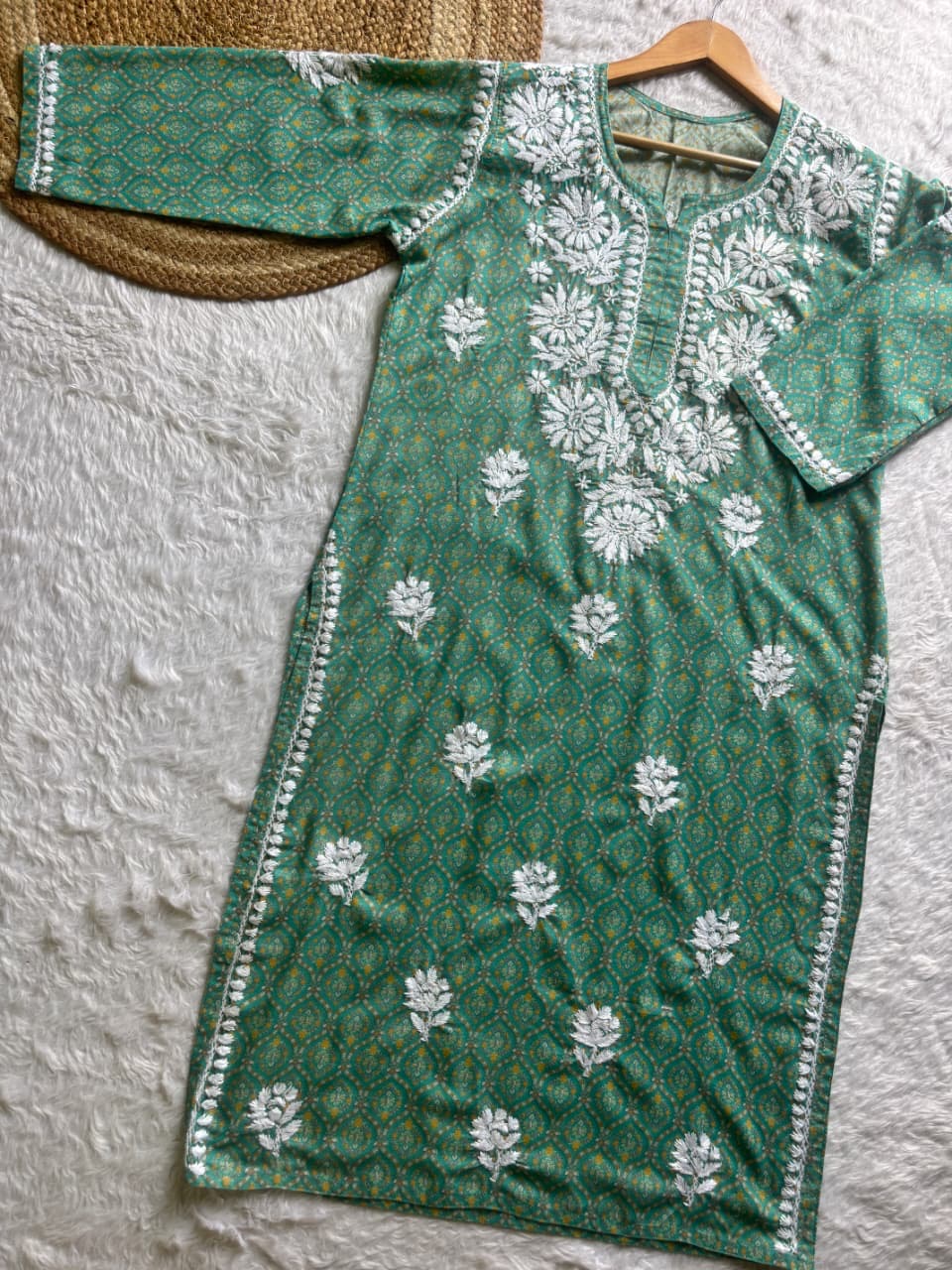 Pure printed Cotton chikankari kurta