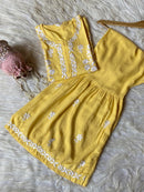 Rayon Soft Chikankari Gharara Set