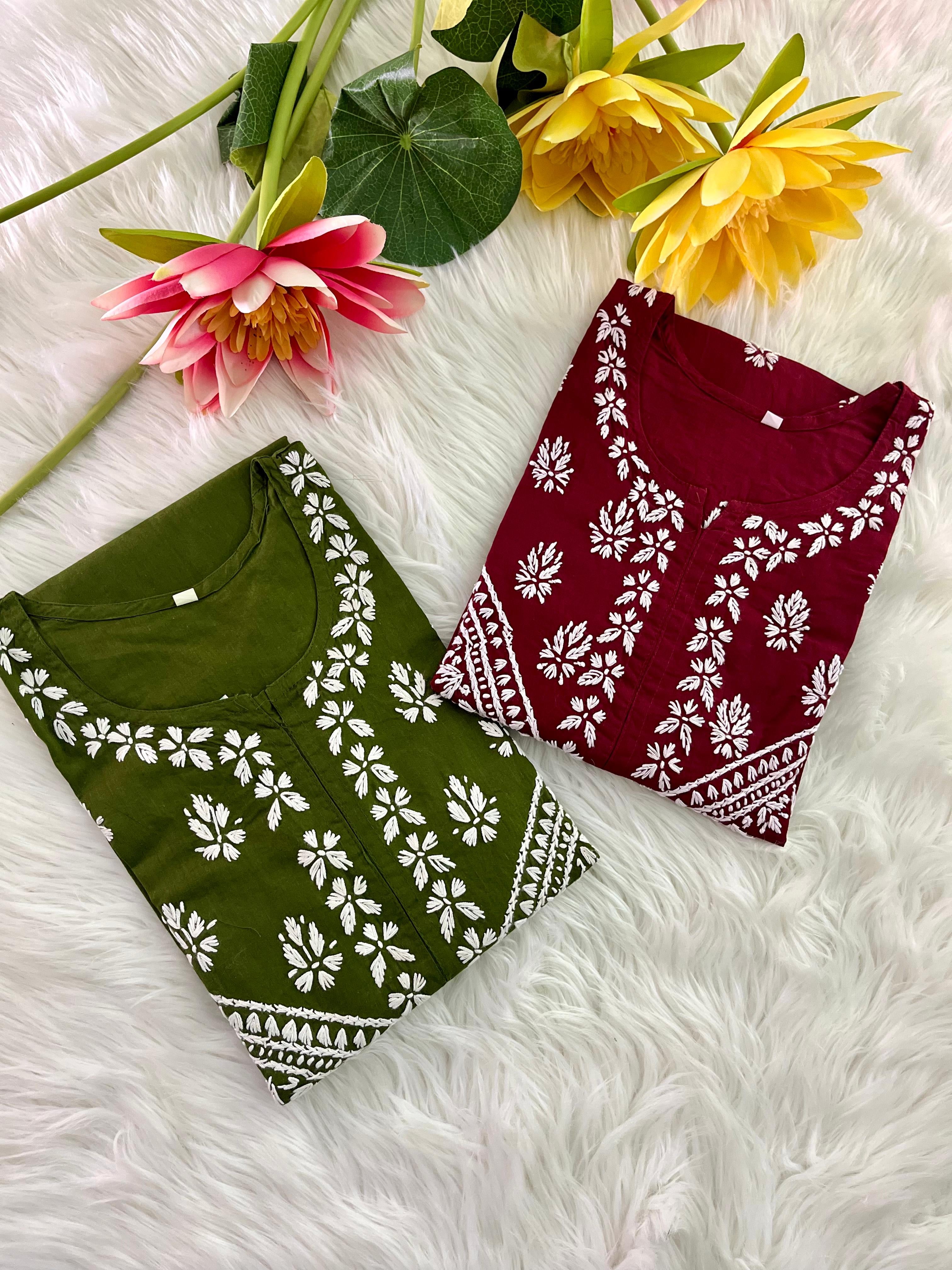 Buy 1 Get 1 Cotton Embroidered Kurta for every day