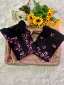 Rayon Thread Co-ord Plazzo Flowers embroidered