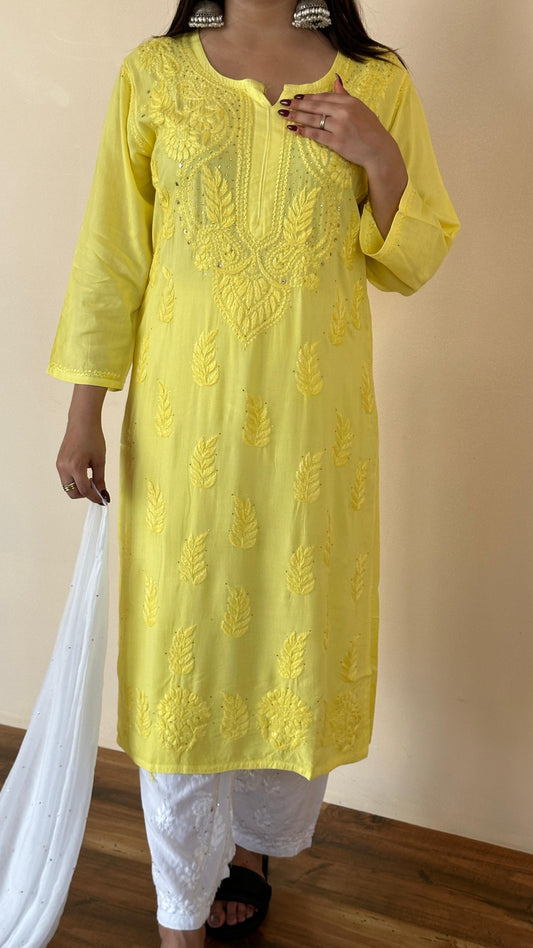 Super Soft  Rayon Muqaish Chikankari