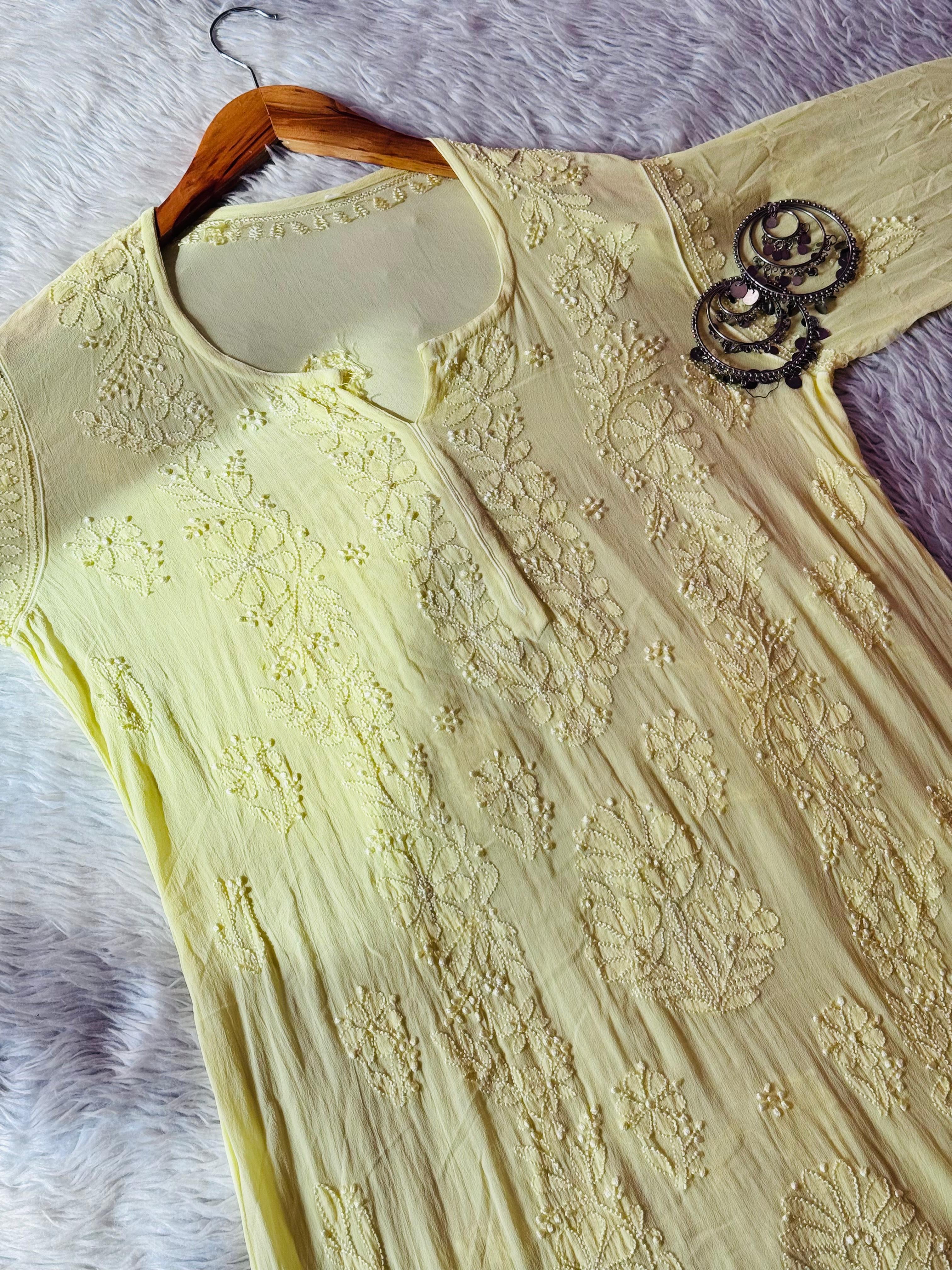Double chadi Bakhiya Viscose kurta