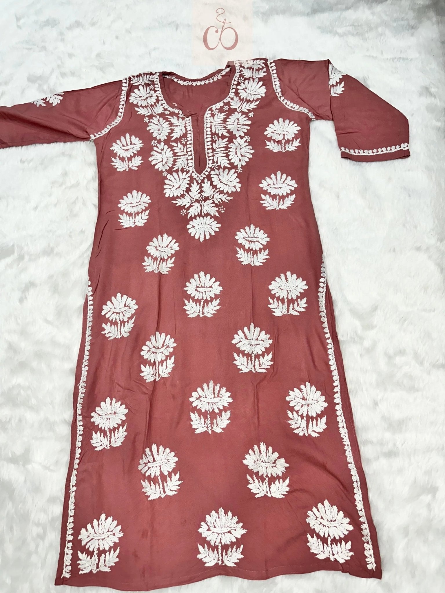 100% Authentic Chikankari Hand Self Embroidery By our professional Characters - Chikankari official
