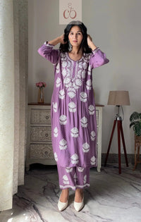 100% Authentic Chikankari Hand Self Embroidery By our professional Characters - Chikankari official