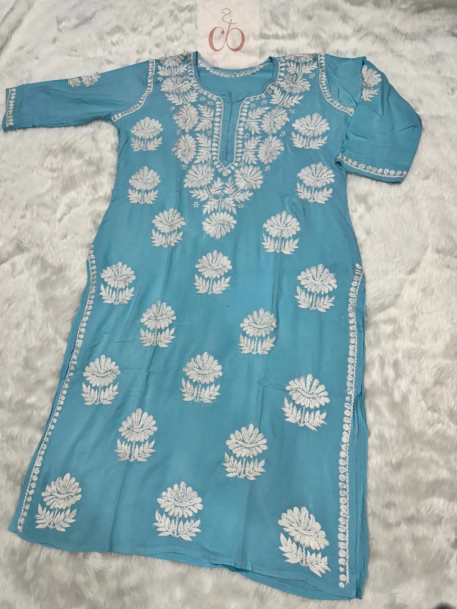 100% Authentic Chikankari Hand Self Embroidery By our professional Characters - chikankariofficial