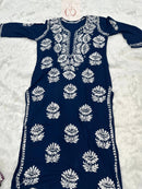 100% Authentic Chikankari Hand Self Embroidery By our professional Characters - Chikankari official