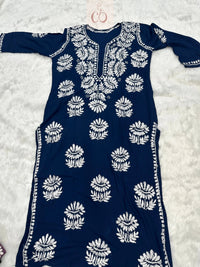 100% Authentic Chikankari Hand Self Embroidery By our professional Characters - Chikankari official