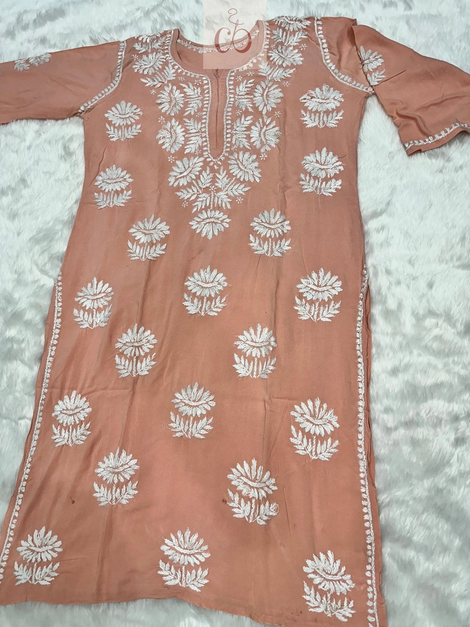100% Authentic Chikankari Hand Self Embroidery By our professional Characters - Chikankari official