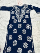 100% Authentic Chikankari Hand Self Embroidery By our professional Characters - chikankariofficial