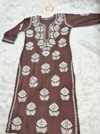 100% Authentic Chikankari Hand Self Embroidery By our professional Characters - Chikankari official