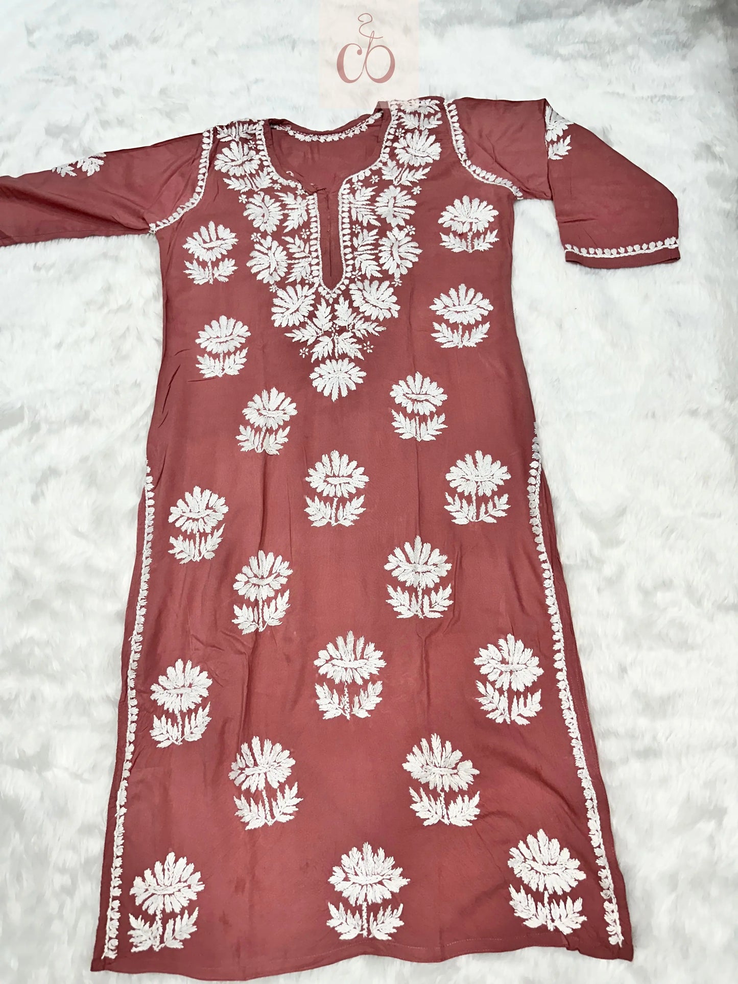 100% Authentic Chikankari Hand Self Embroidery By our professional Characters Chikankari Official