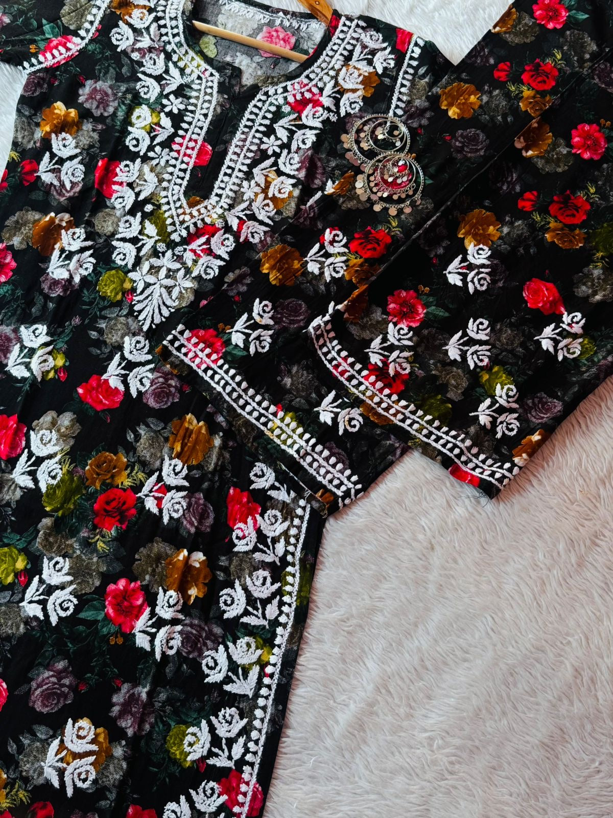 Flower printed Rayon set