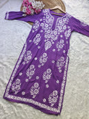Modal Premium chikankari Big Buta Kurta