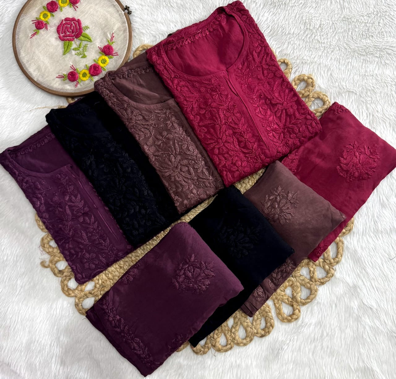 Ayaat 3d worked Premium Rayon Kurta with Plazzo