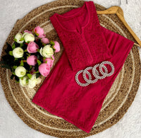 Chanderi Gala Chadi Cross Set