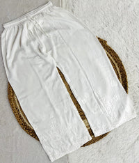 Ghasspatti thread work muslin short Top