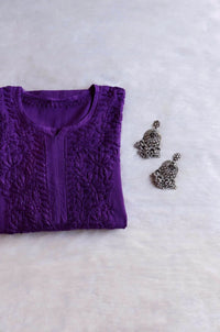 Rangrez Rayon Self embroidered Kurta