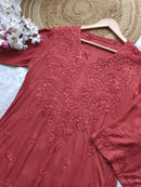 Soft Dyed Rayon co-ord embroidered set