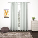 2 Pcs Grey Blackout Faux Silk Room Darkening Window/Door/Semi Long Door/Long Door Curtains