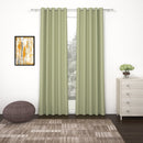2 Pcs Green Blackout Faux Silk Room Darkening Window/Door/Semi Long Door/Long Door Curtains
