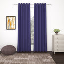 2 Pcs Violet Blackout Faux Silk Room Darkening Window/Door/Semi Long Door/Long Door Curtains