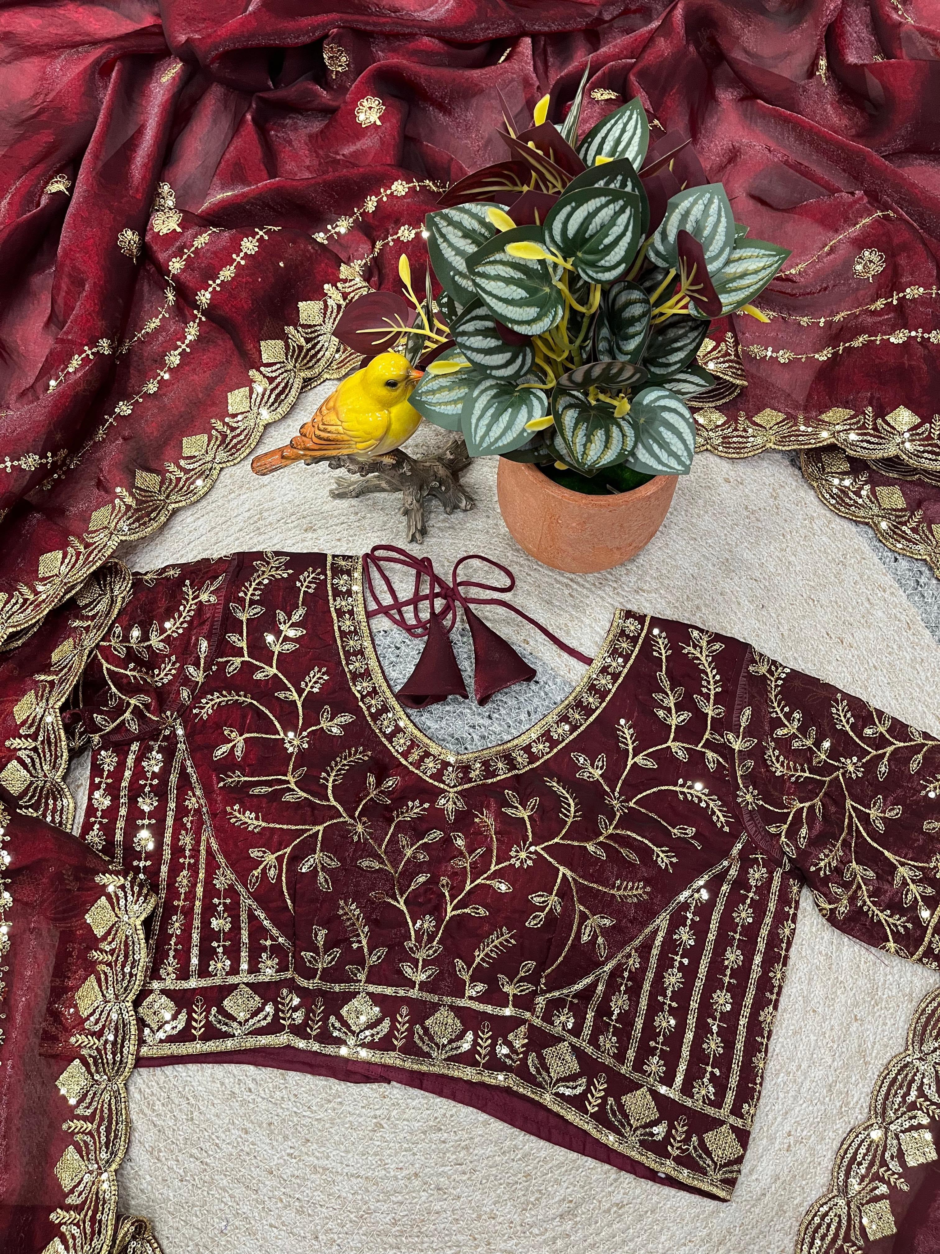 Designer Saree satin Silk