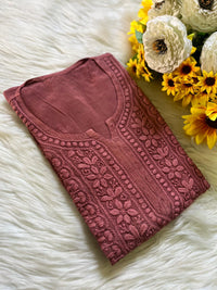 Pure 3d Work muslin embroidered Kurta