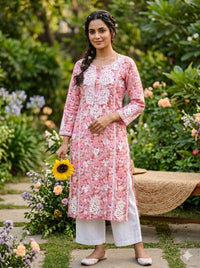 Creap printed Designer kurta