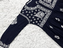 Yolk Black Gown with white chikankari work