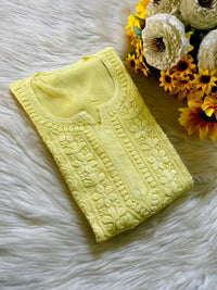 Pure 3d Work muslin embroidered Kurta