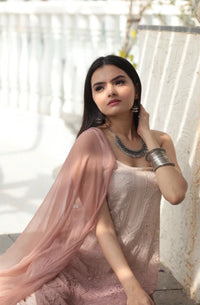 3 Layer Gharara Resham Muqaish Viscose Set - Chikankari official