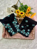 Rayon Thread Co-ord Plazzo Flowers embroidered