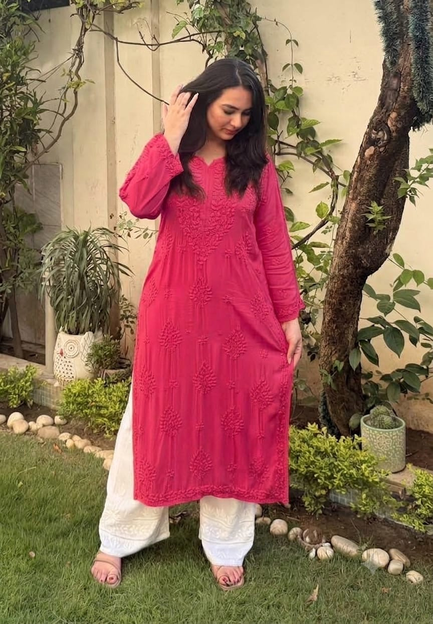 Ghass patti handmade modal kurta set
