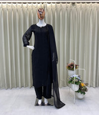 Georgette Embroidered 3pc Set