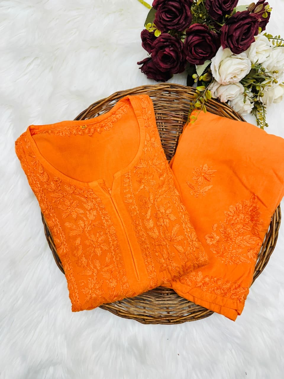 Sqaure Neck rayon co-ord set