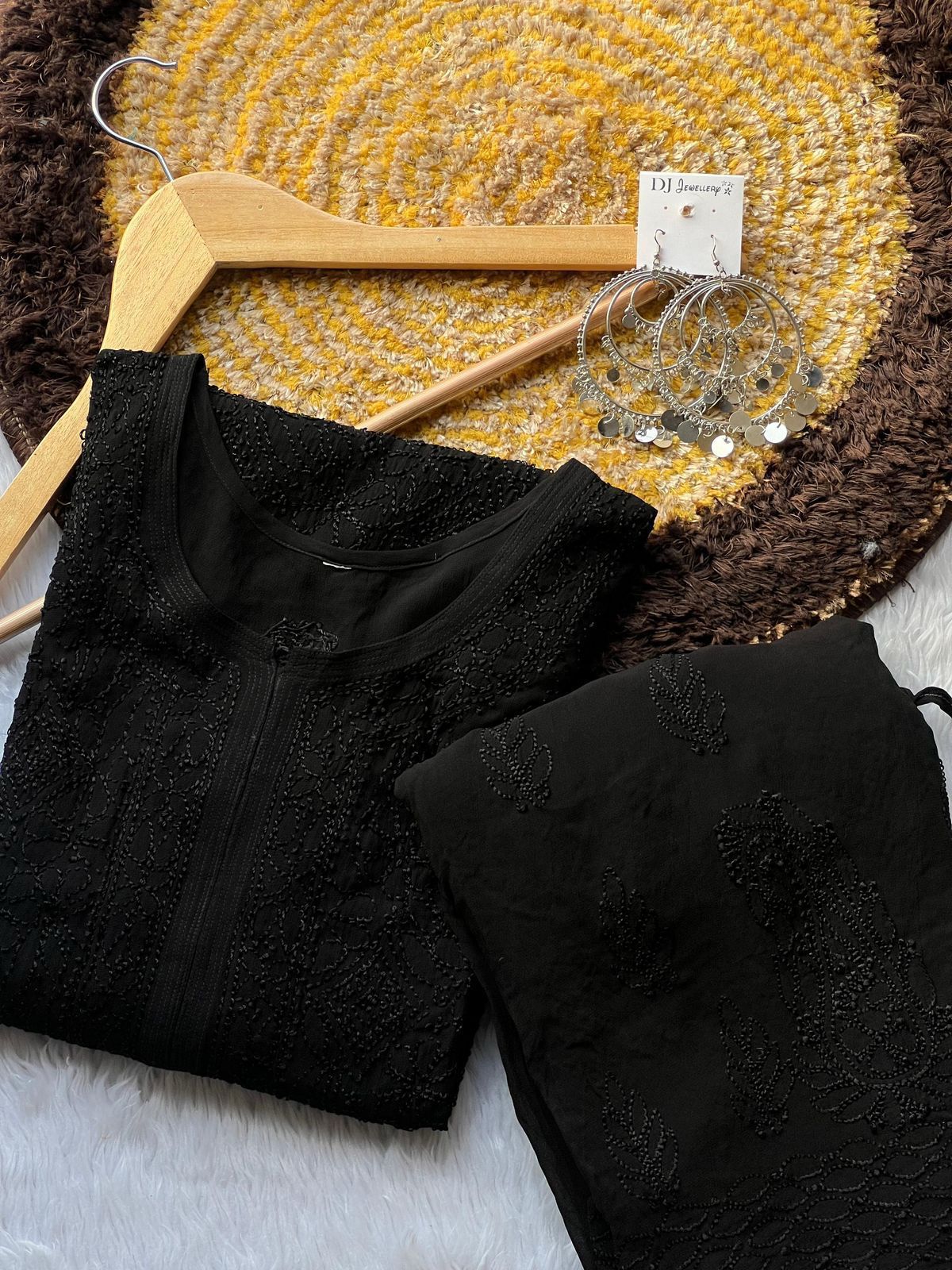 Resham Viscose Jall Kurta with Plazzo