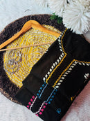 premium beautiful black side border moodal kurta