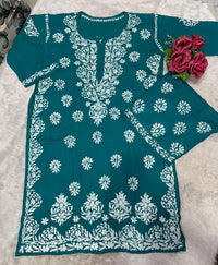 Big size Rayon White thread comfy Set