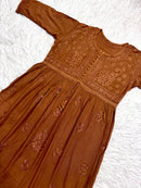 Heavy Yolk Handwork Rayon Gown
