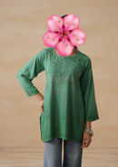 Short chikankari Rayon Soft top