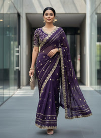 Designer Saree satin Silk