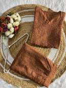 Chanderi Soft Fabric Kurti paired with stylish Afghani Salwar