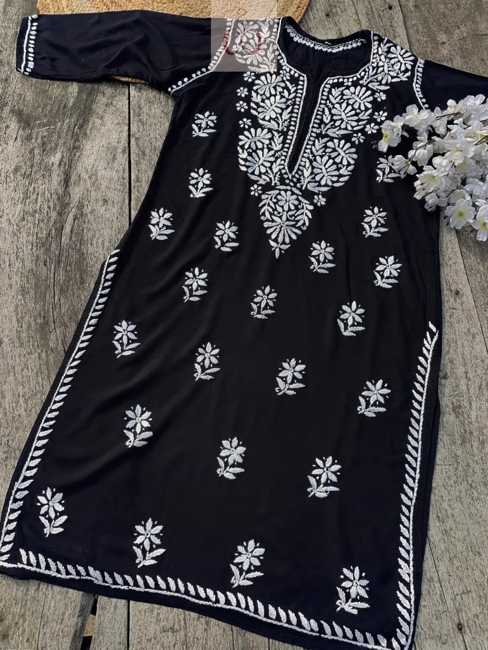 Rayon Colourfull Kurtis - Chikankari Official