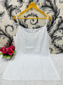 Noodle starp short Chikankari Kurti