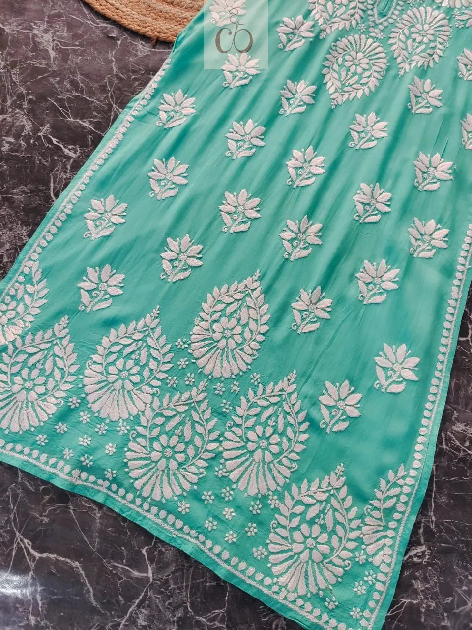 3D Modal Cotton Kurta - Chikankari Official