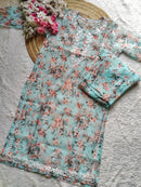 Organza Printed Kurta Plazzo set