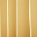 2 Pcs Maroon-Gold Blackout Gold Faux Silk Room Darkening Door Curtains, 7 Ft