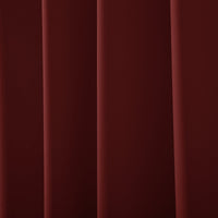 2 Pcs Maroon-Beige Blackout Gold Faux Silk Room Darkening Door Curtains, 7 Ft