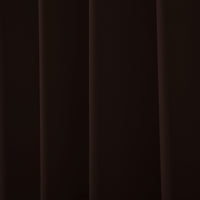 2 Pcs Brown-Beige Blackout Gold Faux Silk Room Darkening Door Curtains, 7 Ft