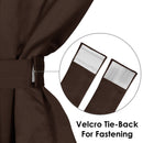 2 Pcs Brown Blackout Faux Silk Room Darkening Window/Door/Semi Long Door/Long Door Curtains
